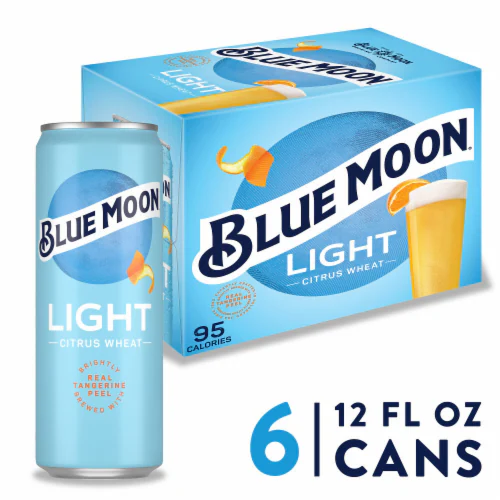 Blue Moon Light Sky Citrus Wheat Craft Beer 6X 12oz Cans Beer Ale Wheat Ale Drinkun.com