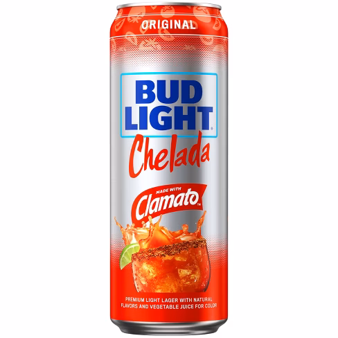 Bud Light Chelada (Budweiser & Clamato) 25oz Can Beer Premium Light Beer Drinkun.com