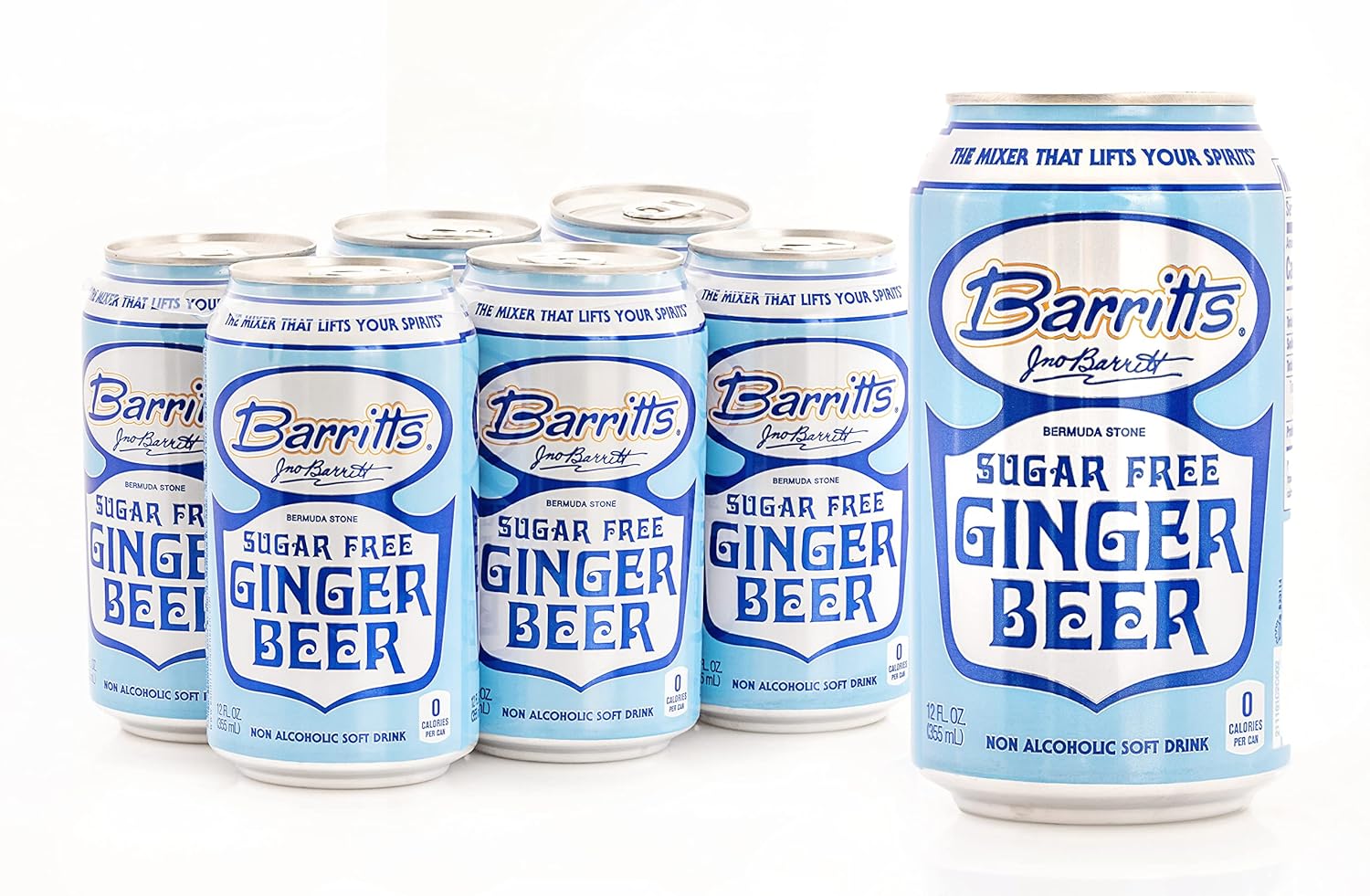 Barritts Sugar Free Diet Ginger Beer 6X 12oz Cans Extras Soda, Water, & Soft Beverages Soda, Water, & Soft Beverages Drinkun.com