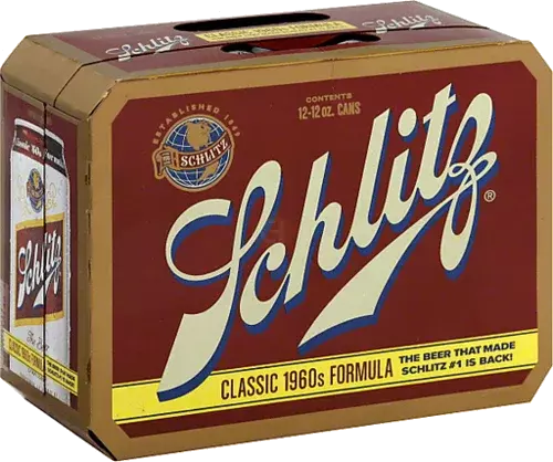 Schlitz 12X 12oz Can Beer Lager Pale Lager Drinkun.com