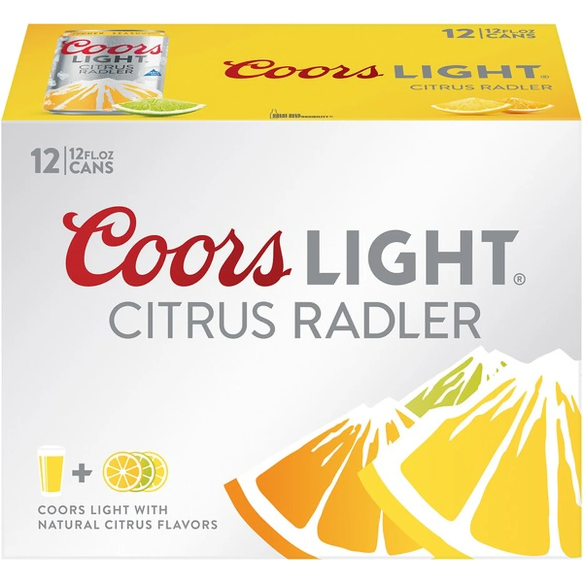 Coors Light Citrus Radler 12X 12oz Can Beer Premium Light Beer Drinkun.com
