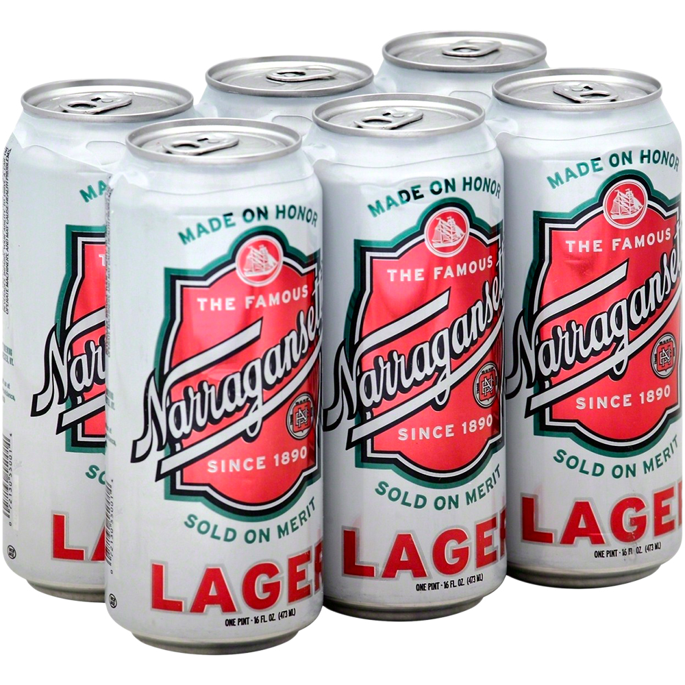 Narragansett Lager 6X 16oz Cans Beer Lager Pale Lager Drinkun.com