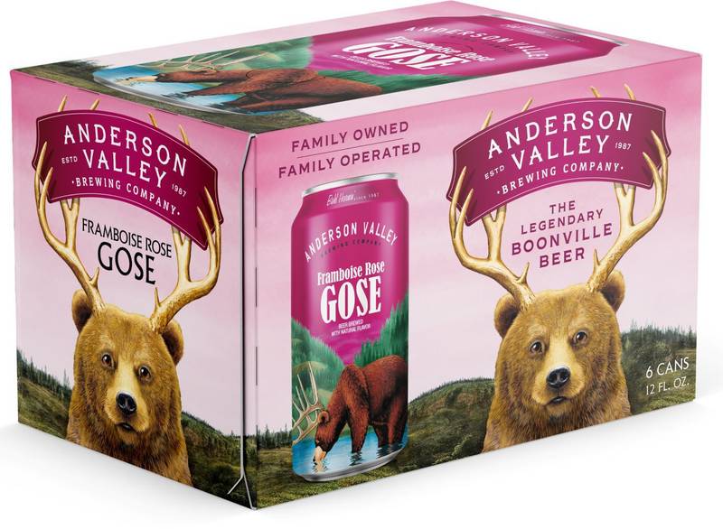 Anderson Valley Framboise Rose Gose 6X 12oz Can Beer Micro / Craft Beer Drinkun.com