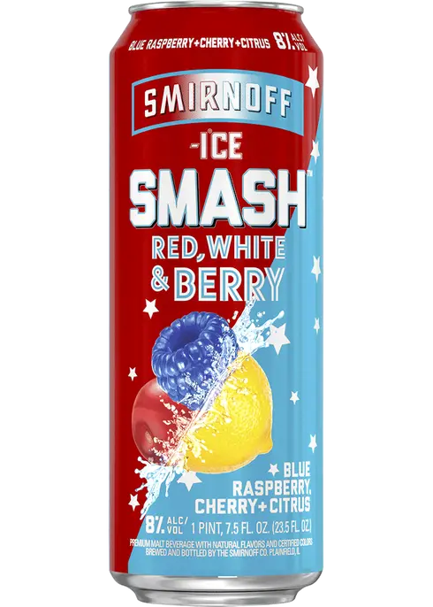 Smirnoff Ice Smash Red White & Berry 23.5oz Can Beer Specialty Beer & Alternatives Malt Liquor Drinkun.com
