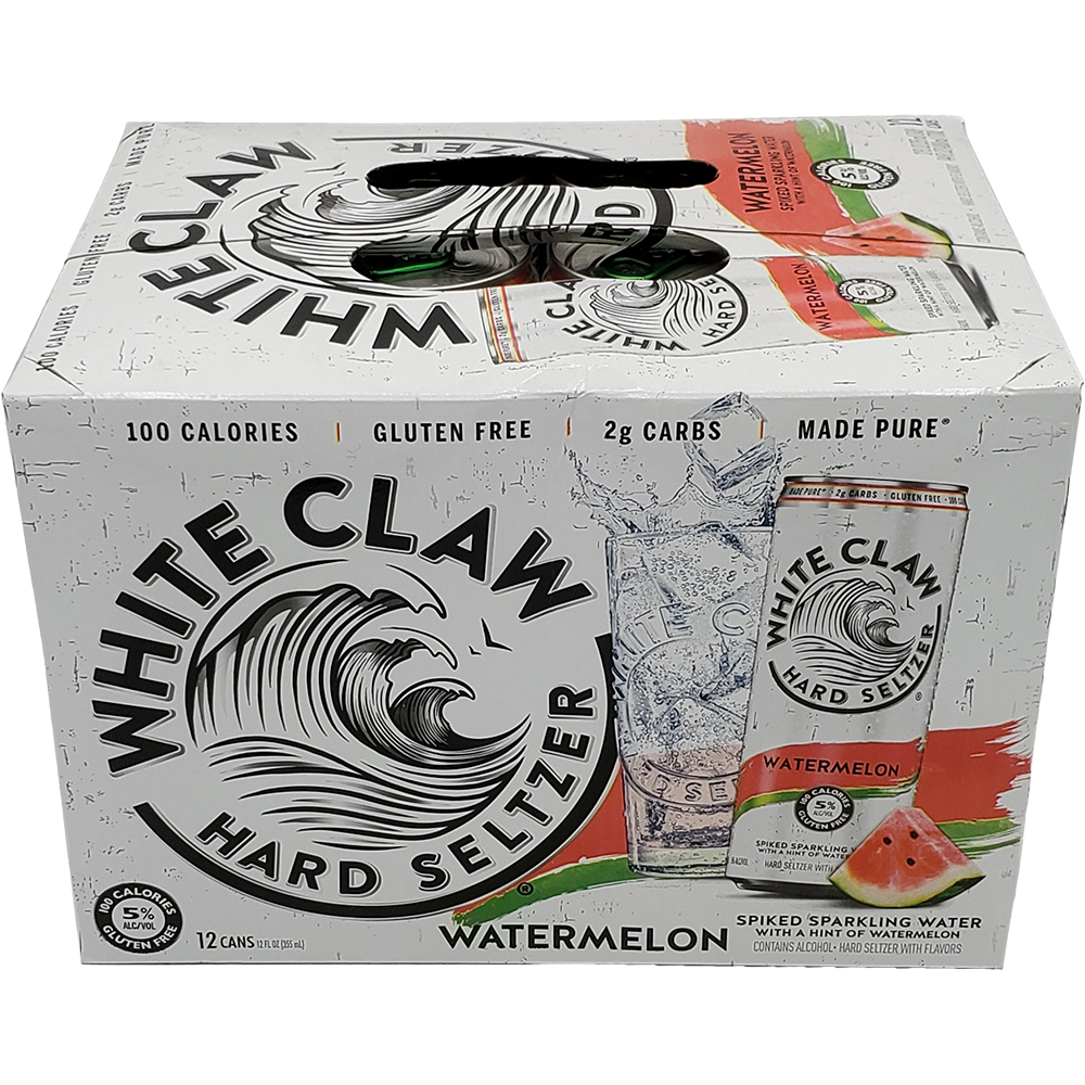 White Claw Watermelon Hard Seltzer 12X 12oz Cans Beer Specialty Beer & Alternatives Hard Seltzer Drinkun.com