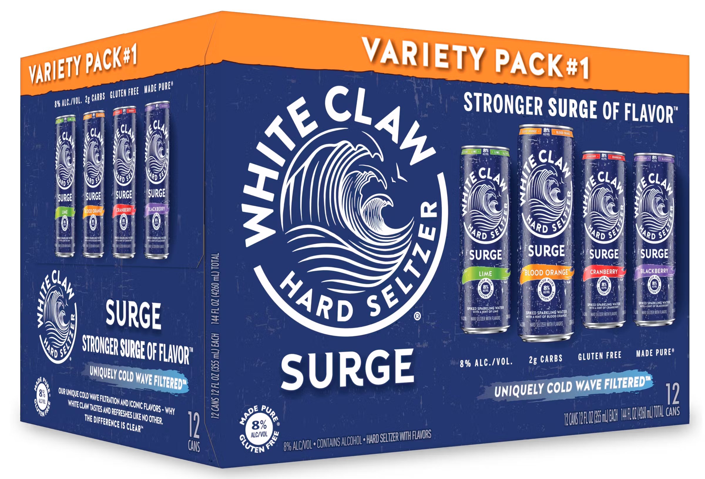 White Claw Seltzer Surge Variety Pack No.1 12X 12oz Cans Beer Variety Pack Beer Drinkun.com