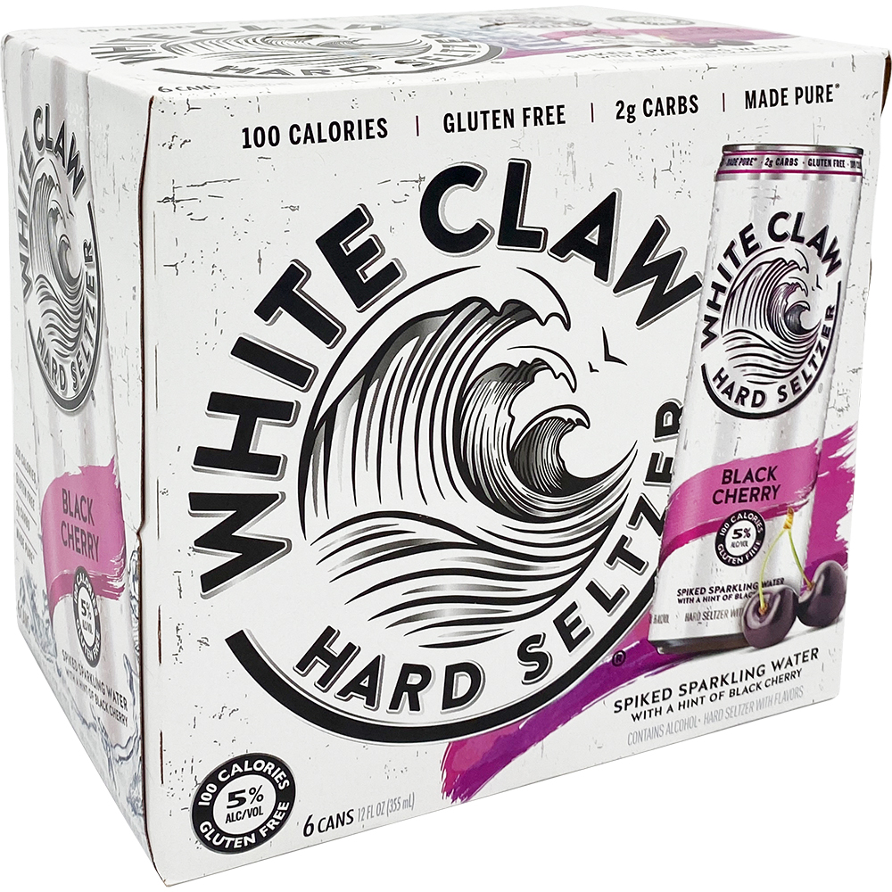 White Claw Black Cherry Hard Seltzer 6X 12oz Cans Beer Specialty Beer & Alternatives Hard Seltzer Drinkun.com