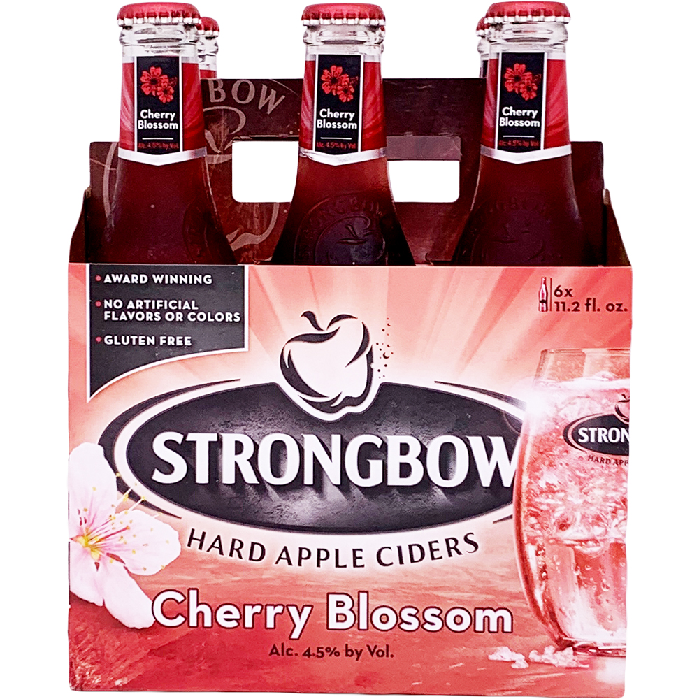 Strongbow Cherry Blossom Hard Cider 6X 11.2oz Bottle Hard seltzer Hard Cider Drinkun.com