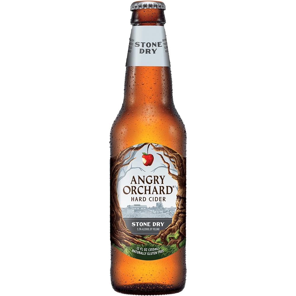 Angry Orchard Stone Dry Hard Cider 12oz Bottle Hard seltzer Hard Cider Drinkun.com