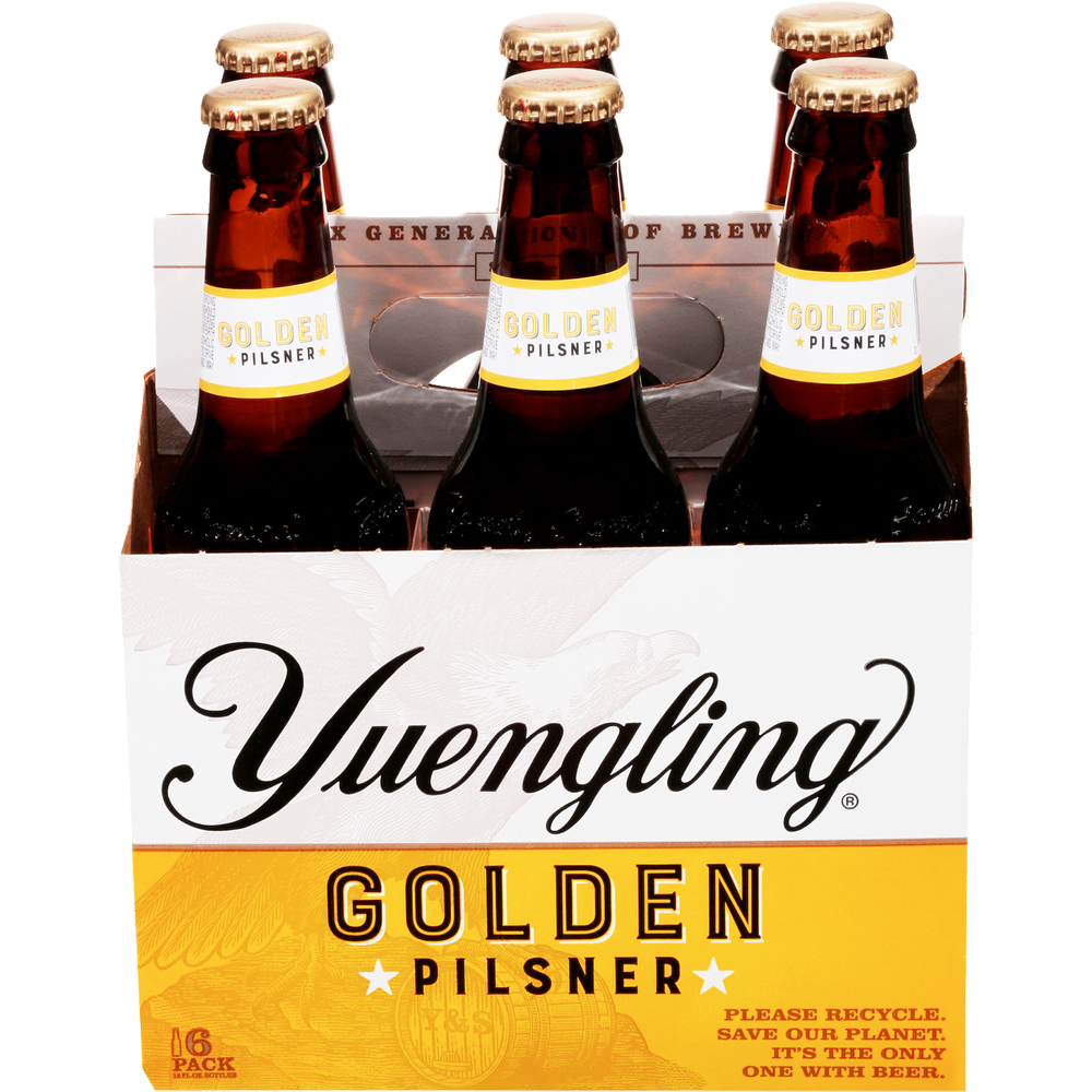 Yuengling Golden Pilsner 6X 12oz Bottle Beer Lager Pilsner Drinkun.com