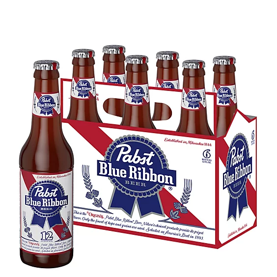 Pabst Blue Ribbon 6X 12oz Bottles Beer Lager Pale Lager Drinkun.com