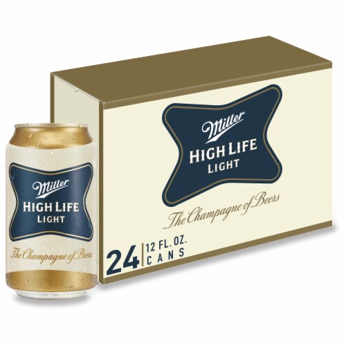 Miller High Life Light 24X 12oz Can Beer Lager Pale Lager Drinkun.com