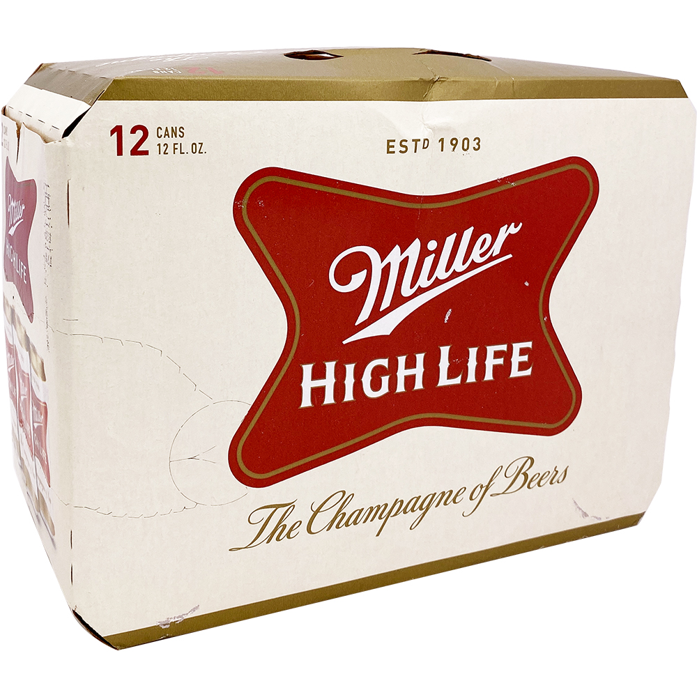 Miller High Life American Lager Beer 12X 12oz Cans Beer Lager Drinkun.com
