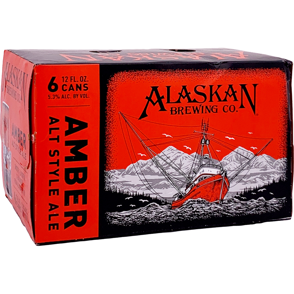Alaskan Amber Alt Style Ale 6X 12oz Can Beer Micro / Craft Beer Drinkun.com