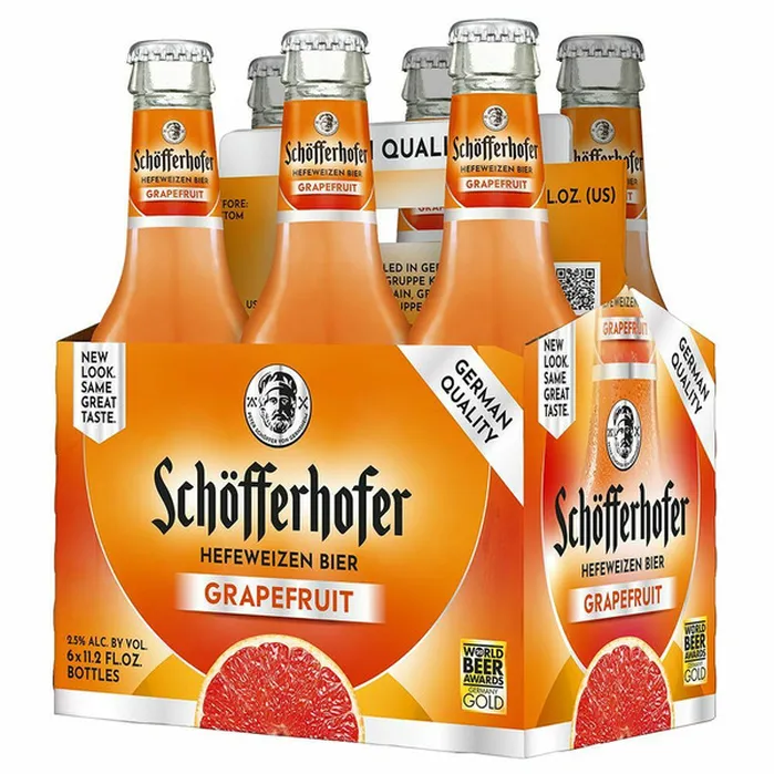 Schofferhofer Hefeweizen Grapefruit Bier 6X 11.2oz Bottle Beer Low Alcohol Beer Drinkun.com