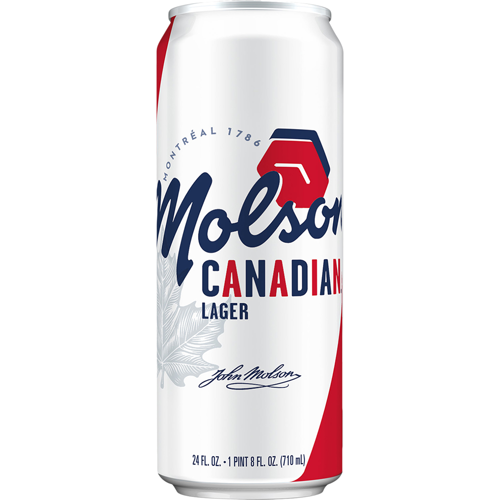 Molson Canadian 24oz Can Beer Lager Pale Lager Drinkun.com