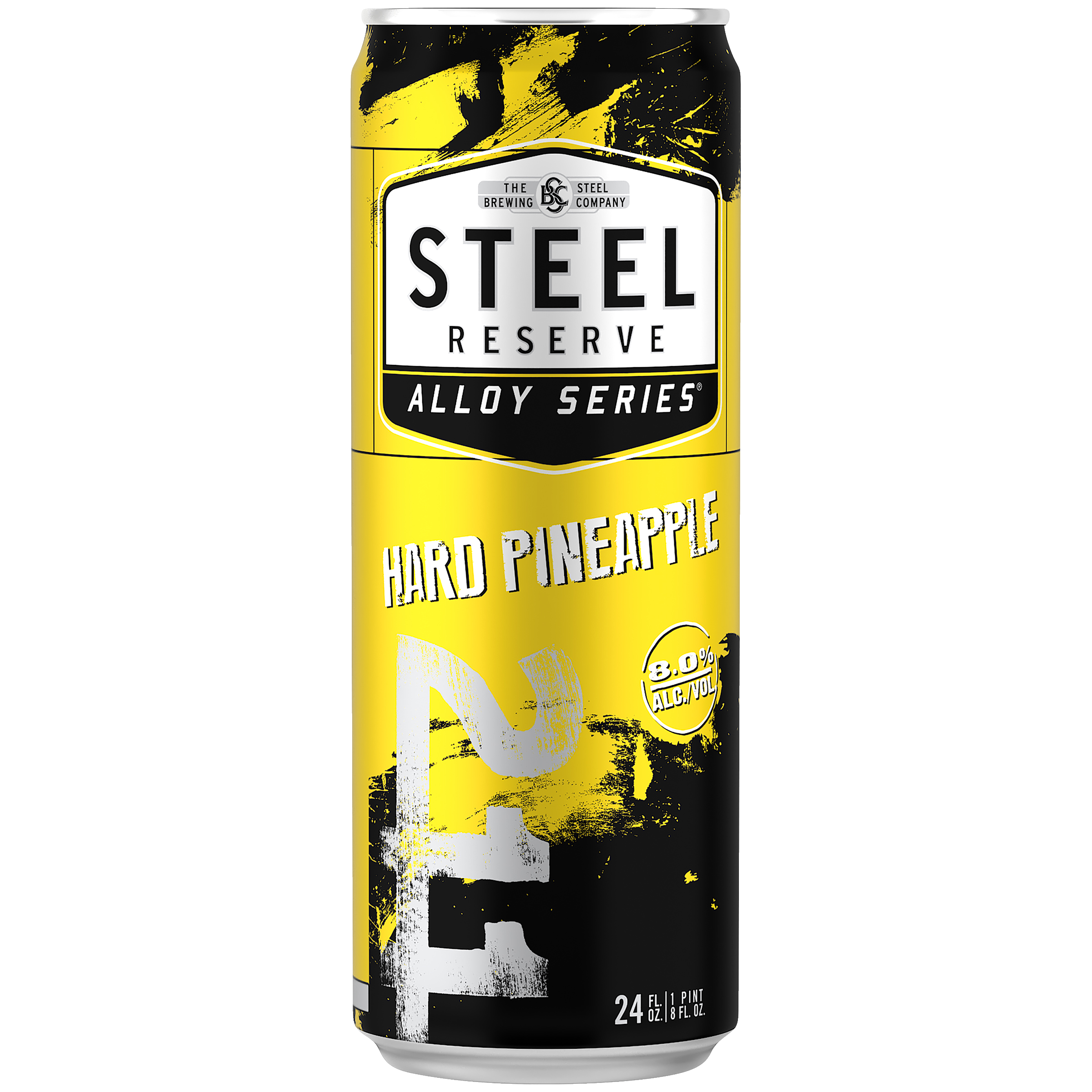 Steel Reserve Alloy Series Hard Pineapple 24oz Can Beer Flavored Malt Beverage Drinkun.com