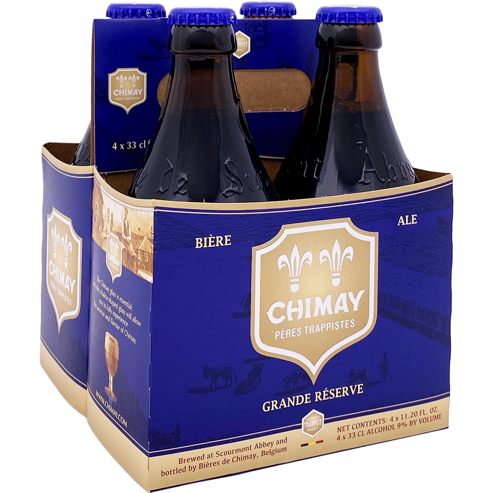 Chimay Ale Blue Label 4X 11.2oz Bottle Beer Imported Beer Drinkun.com