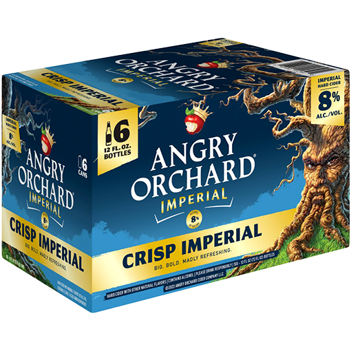 Angry Orchard Crisp Imperial Hard Cider, 8% ABV 6X 12oz Cans Beer Cider Drinkun.com