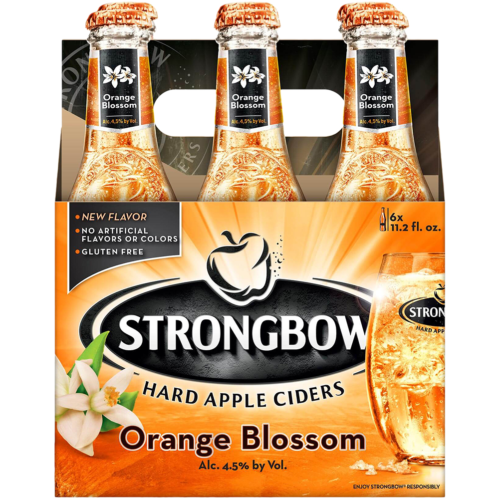 Strongbow Orange Blossom Hard Cider 6X 11.2oz Bottle Hard seltzer Hard Cider Drinkun.com