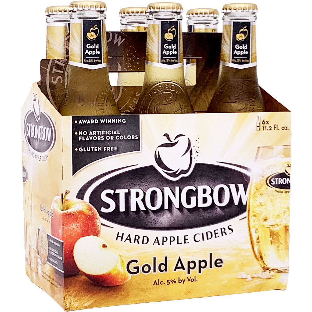 Strongbow Gold Apple Hard Cider 6X 11.2oz Bottle Hard seltzer Hard Cider Drinkun.com