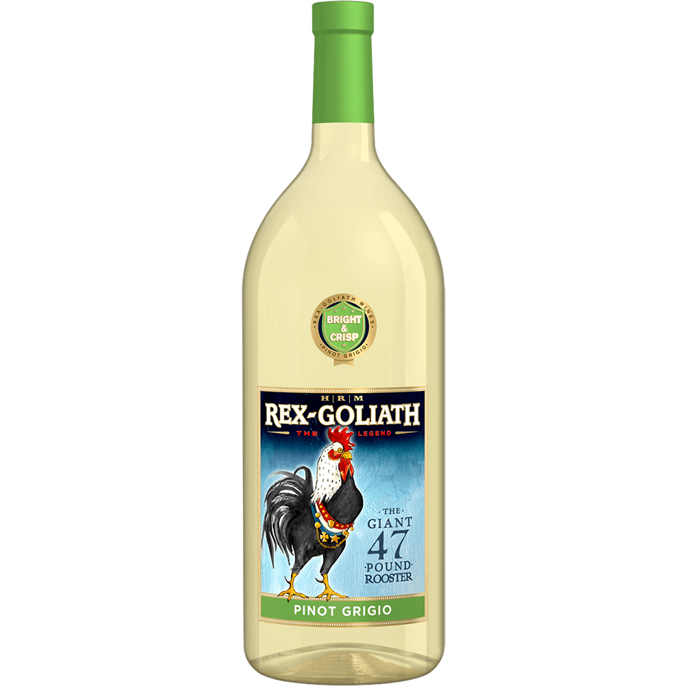 Rex-Goliath Giant 47 Pound Rooster Pinot Grigio 1.5l Glass_bottle Wine White Wine Drinkun.com