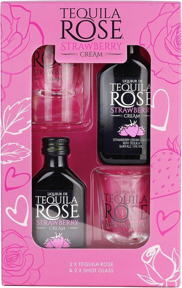 Tequila Rose Strawberry Cream Liqueur Gift Set 50ml Plastic_bottle Liquor Gift Set Drinkun.com