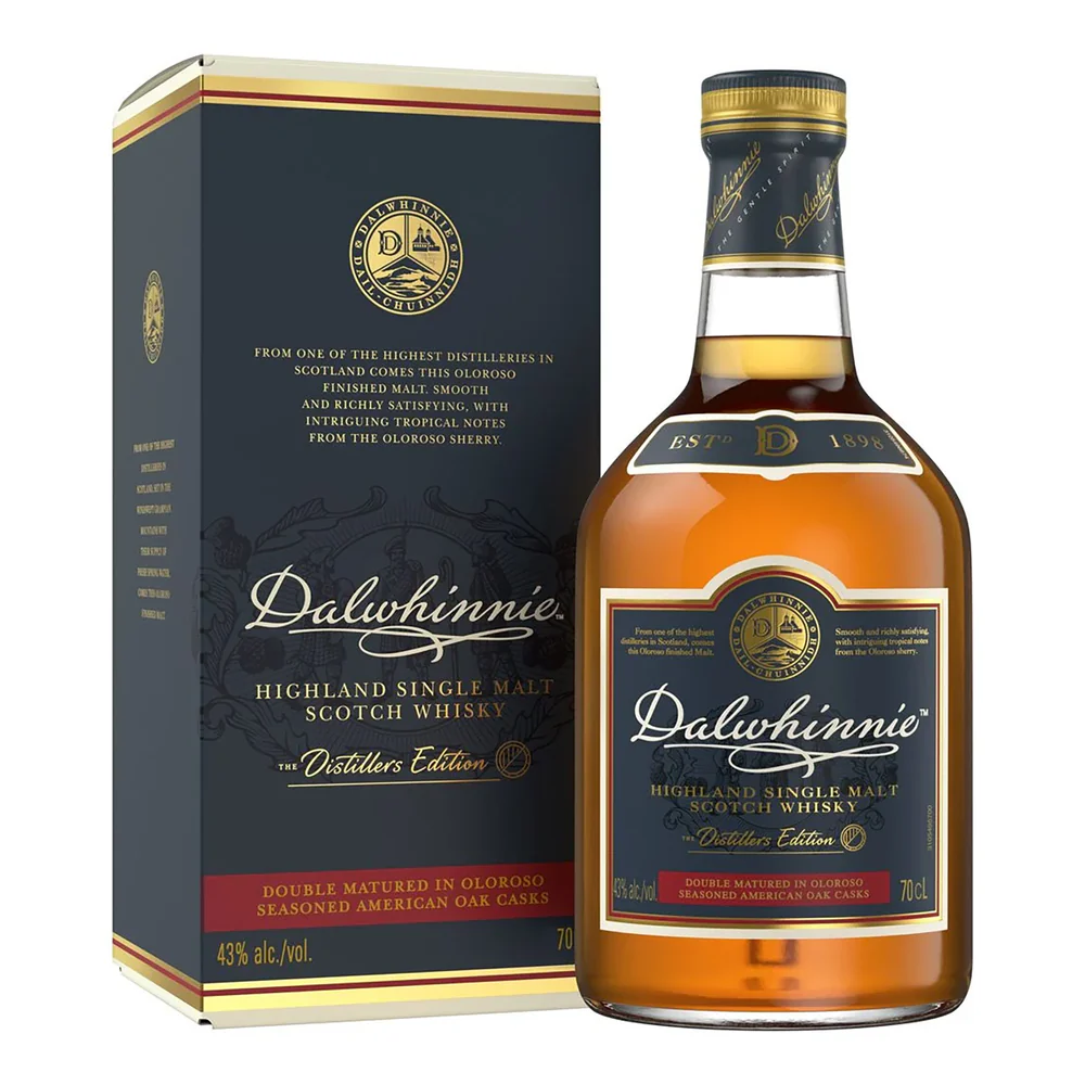Dalwhinnie The Distillers Edition Double Matured Single Highland Malt Scotch Whisky 750ml Glass_bottle Liquor Scotch Whiskey Drinkun.com