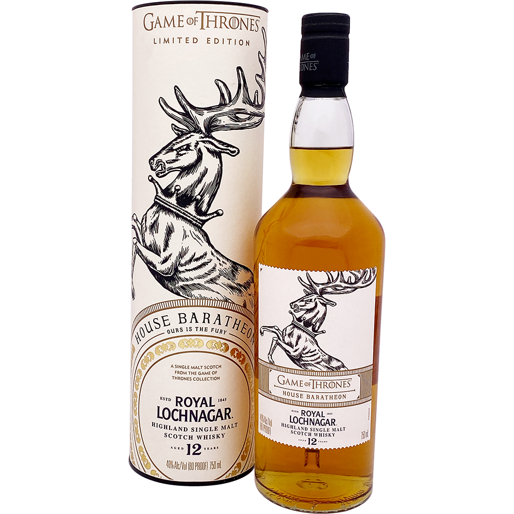Game of Thrones House Baratheon Royal Lochnagar Highland Single Malt Scotch Whisky 12 Year 750ml Glass_bottle Liquor Scotch Whiskey Drinkun.com