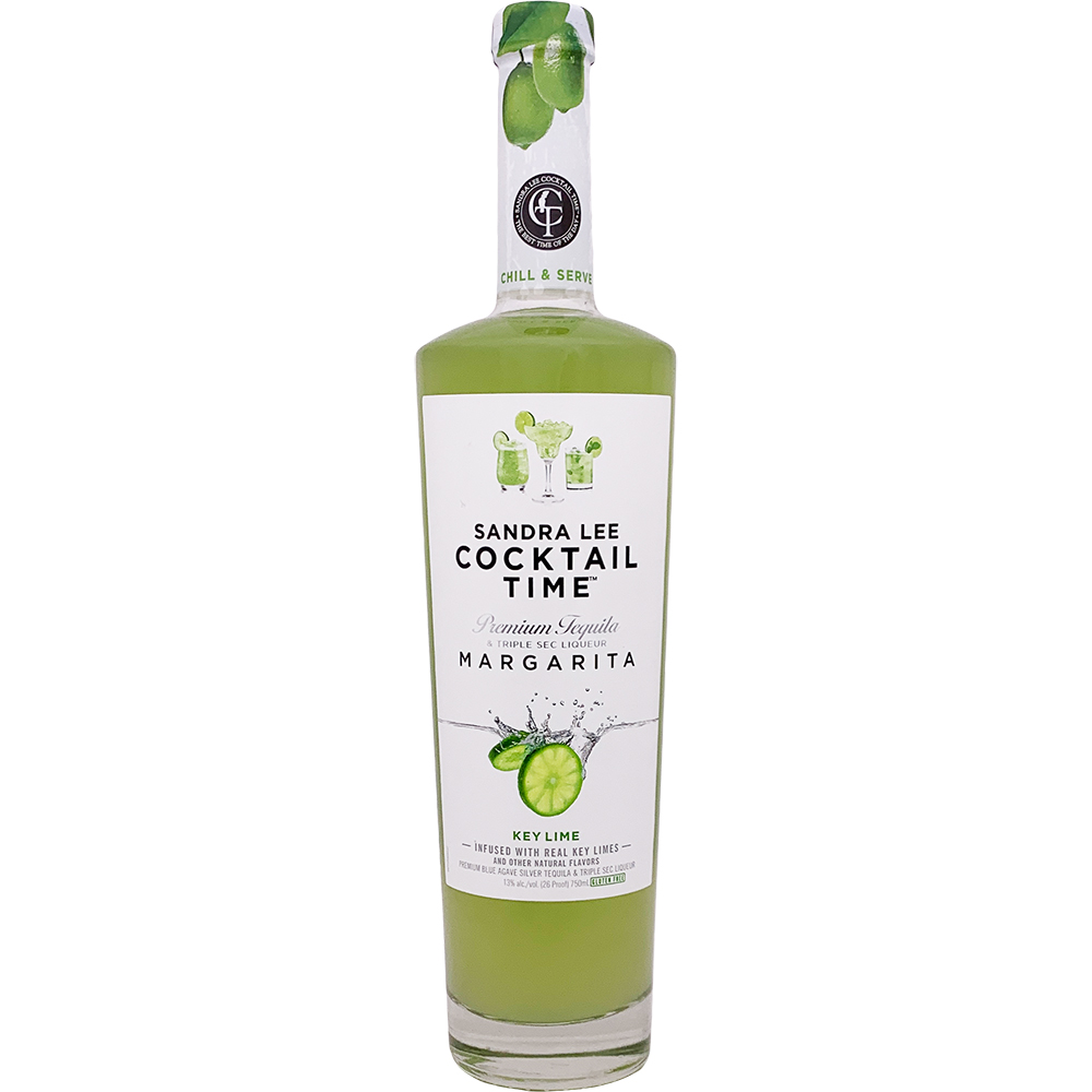 Sandra Lee Cocktail Time Key Lime Margarita 750ml Glass_bottle Liquor Alcoholic Cocktails Drinkun.com