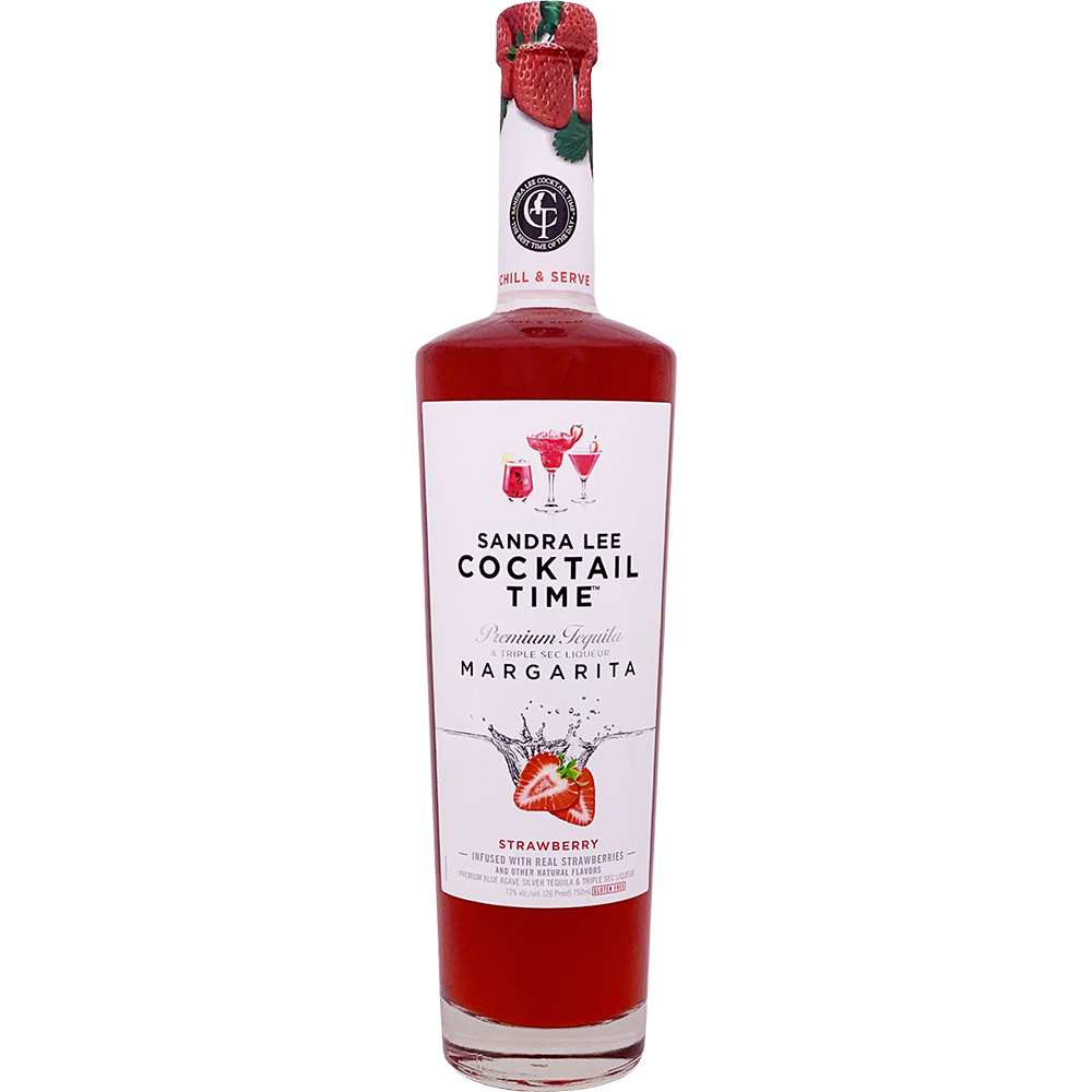 Sandra Lee Cocktail Time Strawberry Margarita 750ml Glass_bottle Liquor Alcoholic Cocktails Drinkun.com
