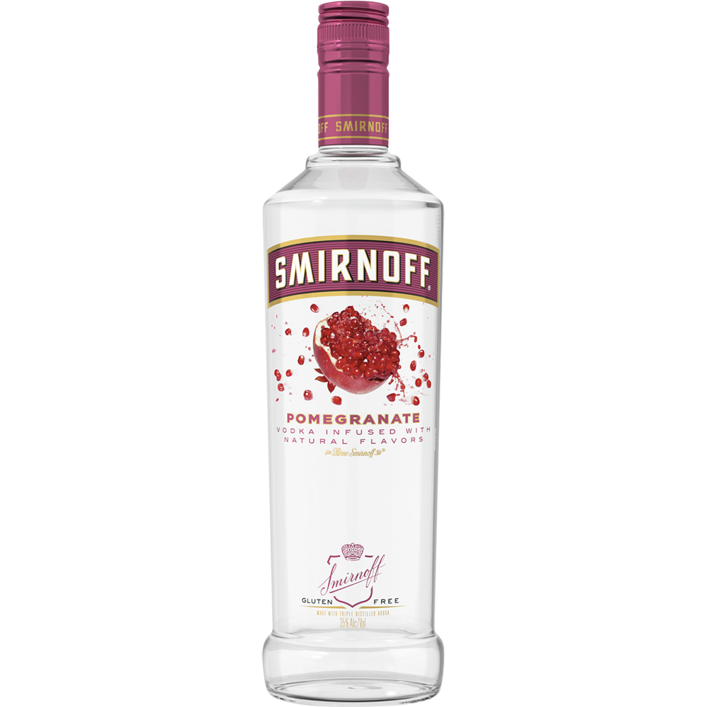 Smirnoff Twist of Pomegranate Vodka 750ml Glass_bottle Liquor Vodka - Flavored Drinkun.com