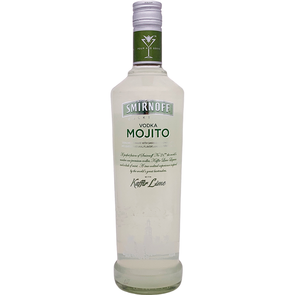 Smirnoff Mojito Vodka 750ml Glass_bottle Liquor Alcoholic Cocktails Drinkun.com
