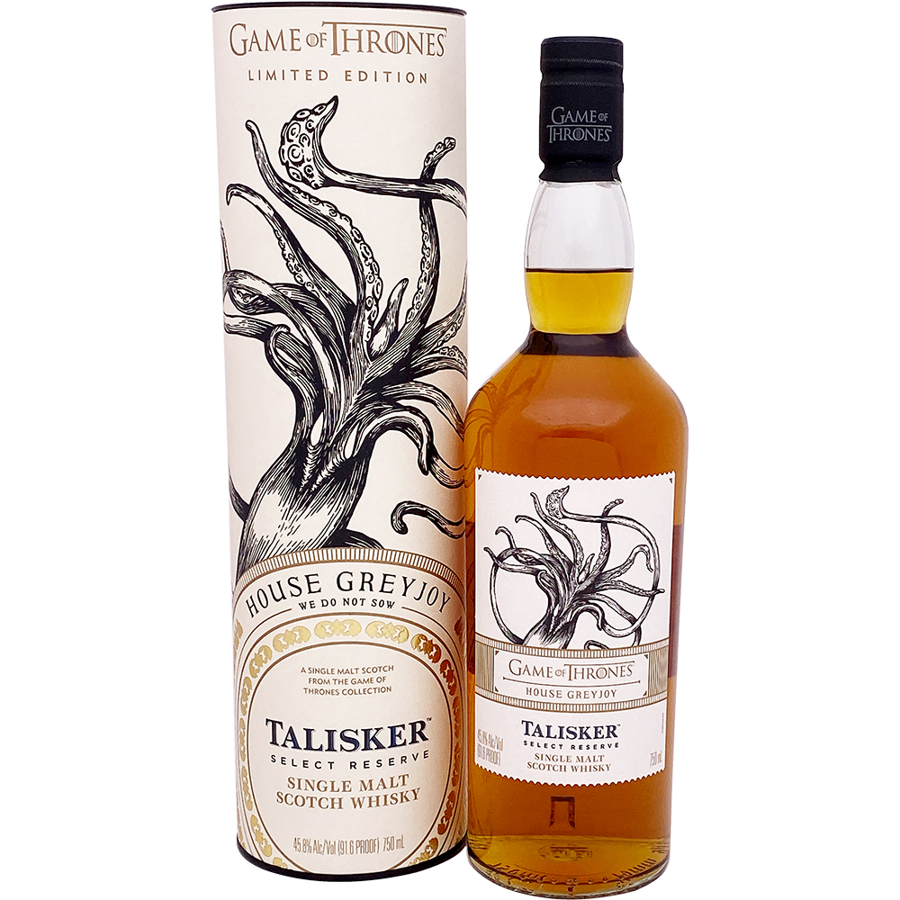 Game of Thrones House Greyjoy Talisker Select Reserve Single Malt Scotch Whisky 750ml Glass_bottle Liquor Scotch Whiskey Drinkun.com