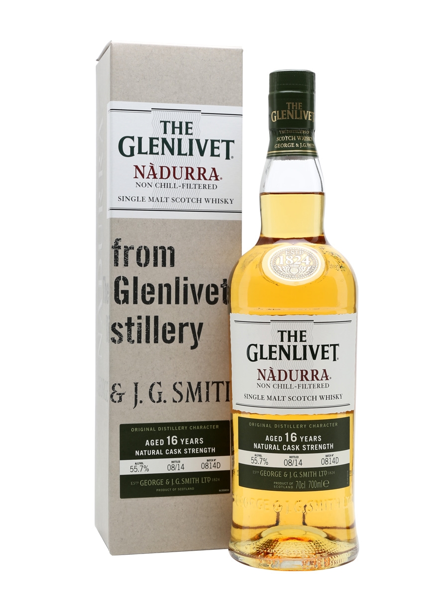 The Glenlivet Nadura Non-Chill Filtered Single Malt Scotch Whisky 16 Year 750ml Glass_bottle Liquor Scotch Whiskey Drinkun.com