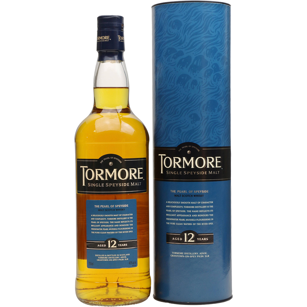 Tormore Single Speyside Malt Scotch Whisky 12 Year 750ml Glass_bottle Liquor Scotch Whiskey Drinkun.com