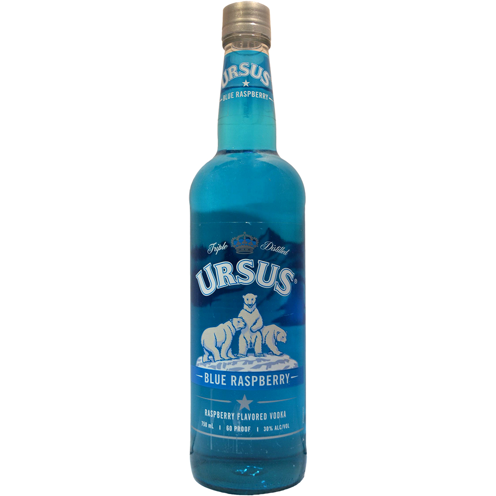 Ursus Blue Raspberry Vodka 750ml Glass_bottle Liquor Vodka - Flavored Drinkun.com