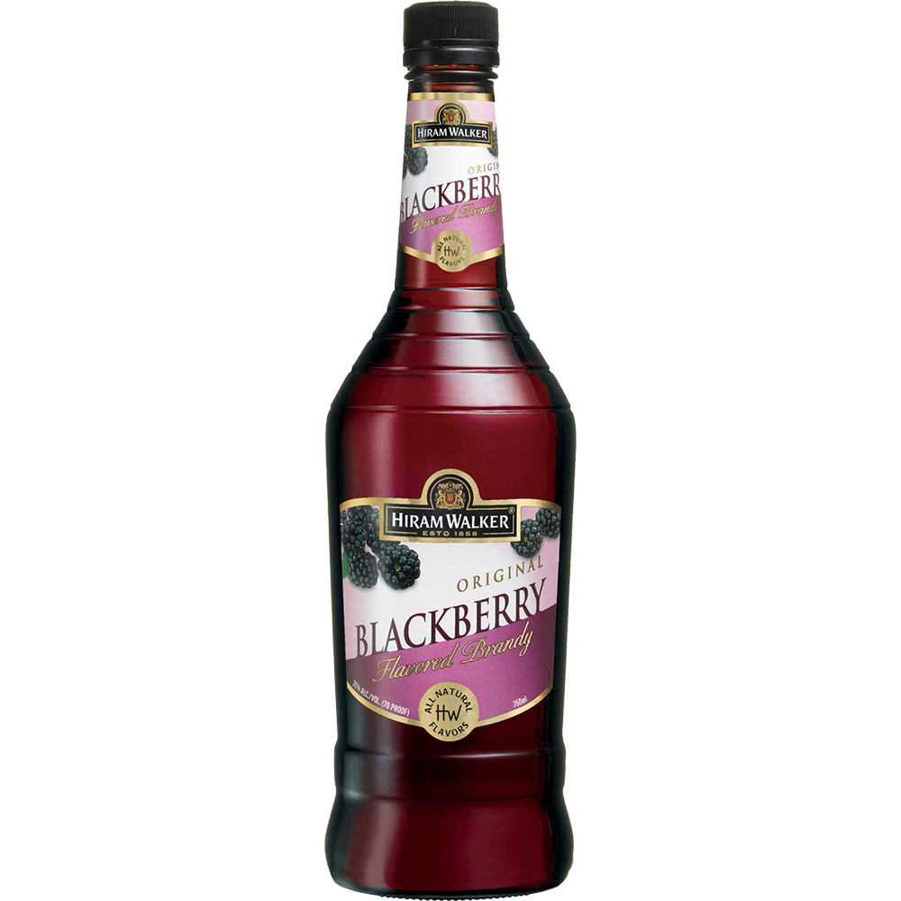 Hiram Walker Blackberry Brandy 750ml Bottle Liquor Liqueur, Cordials, & Schnapps Drinkun.com