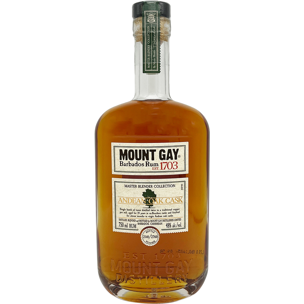Mount Gay 1703 Master Blender Collection Andean Oak Cask Rum 750ml Glass_bottle Liquor Rum Drinkun.com