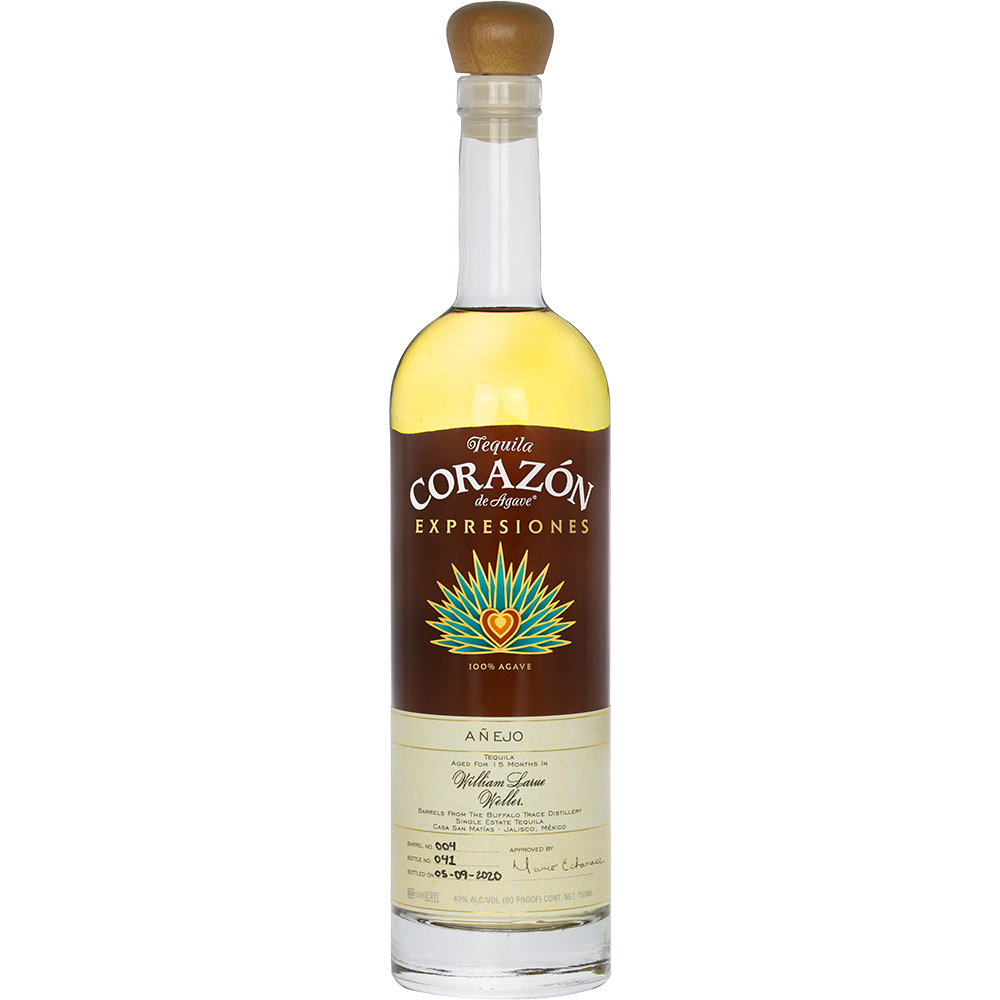 Corazon Expresiones William Larue Weller Barrels Anejo Tequila 750ml Glass_bottle Liquor Tequila Drinkun.com