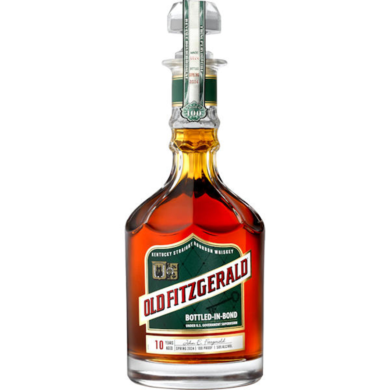 Old Fitzgerald Kentucky Straight Bourbon Whiskey Bottled-in-Bond 10 Year 750ml Glass_bottle Liquor Bourbon Whiskey Drinkun.com