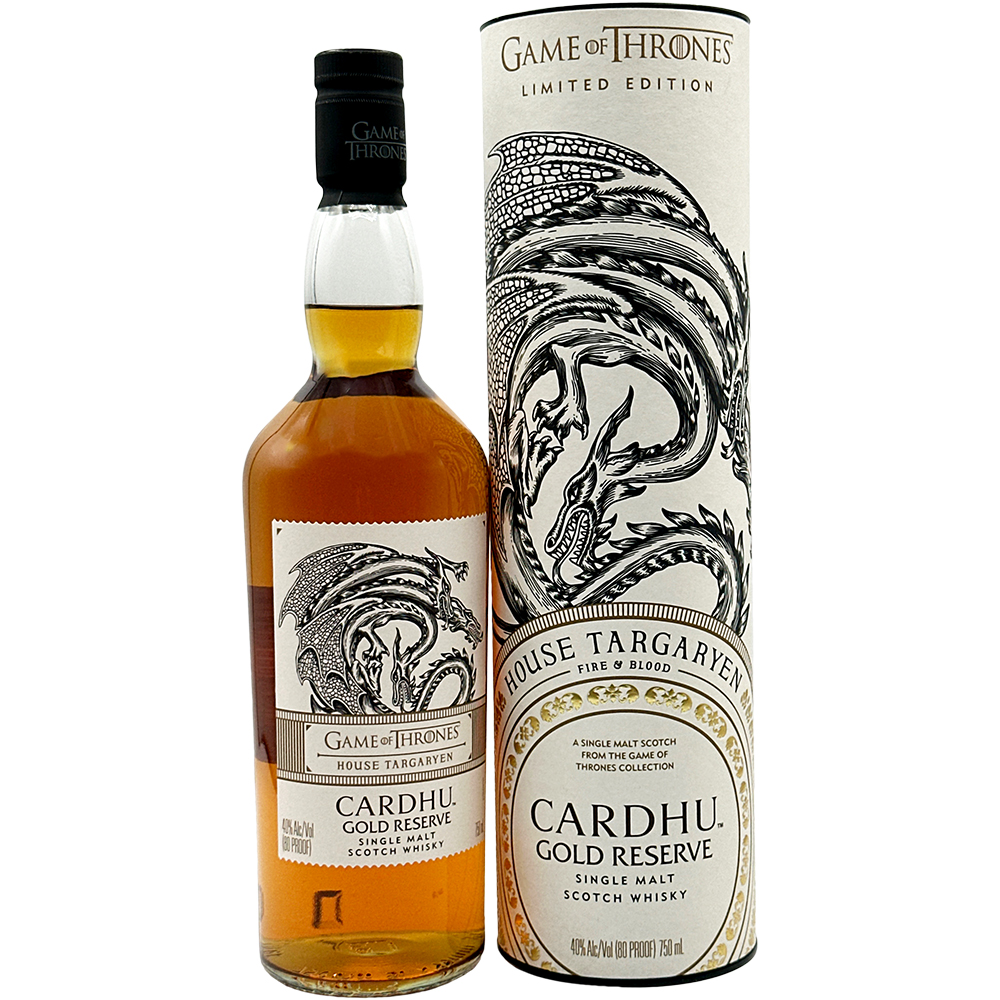 Game of Thrones House Targaryen Cardhu Gold Reserve Single Malt Scotch Whisky 750ml Glass_bottle Liquor Scotch Whiskey Drinkun.com