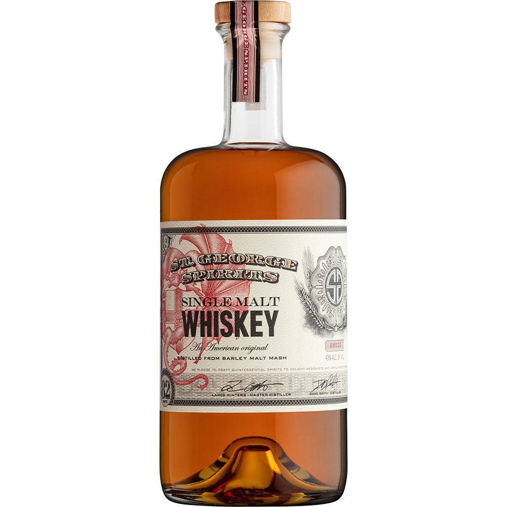 St. George Single Malt Whiskey 750ml Glass_bottle Liquor American Whiskey Drinkun.com