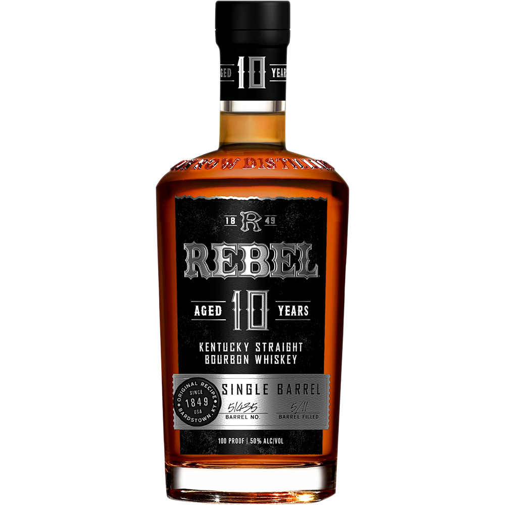 Rebel Yell Single Barrel Kentucky Straight Bourbon Whiskey 10 Year 750ml Glass_bottle Liquor Bourbon Whiskey Drinkun.com