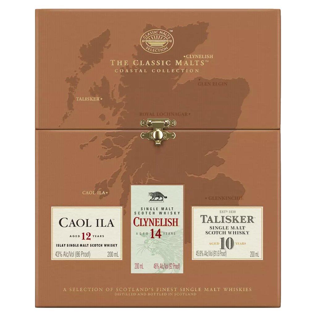 The Classic Malts Coastal Collection - Caol Ila, Clynelish, Talisker 600ml Glass_bottle Liquor Scotch Whiskey Drinkun.com