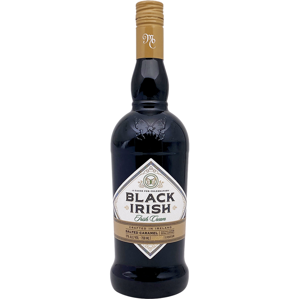 Black Irish Salted Caramel Irish Cream Liqueur 750ml Glass_bottle Liquor Liqueur Drinkun.com