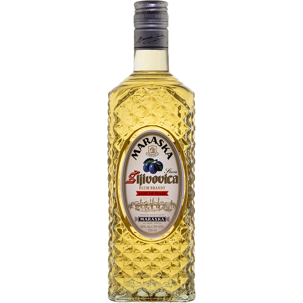 Maraska Slivovitz Plum Brandy 10 Year 750ml Glass_bottle Liquor Brandy - Flavored Drinkun.com