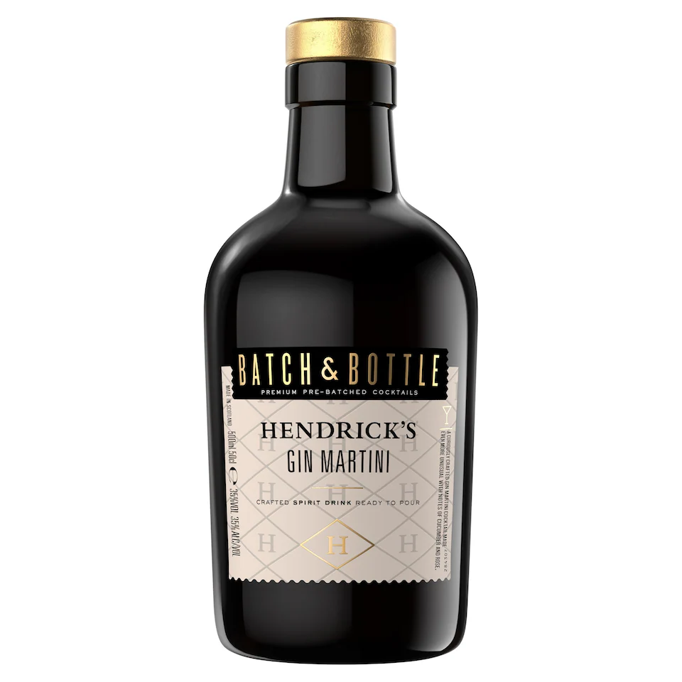 Batch & Bottle Hendrick’s Gin Martini Ready To Drink Cocktail 375ml Bottle Liquor Ready-to-Drink Martini Ready-to-Drink Drinkun.com