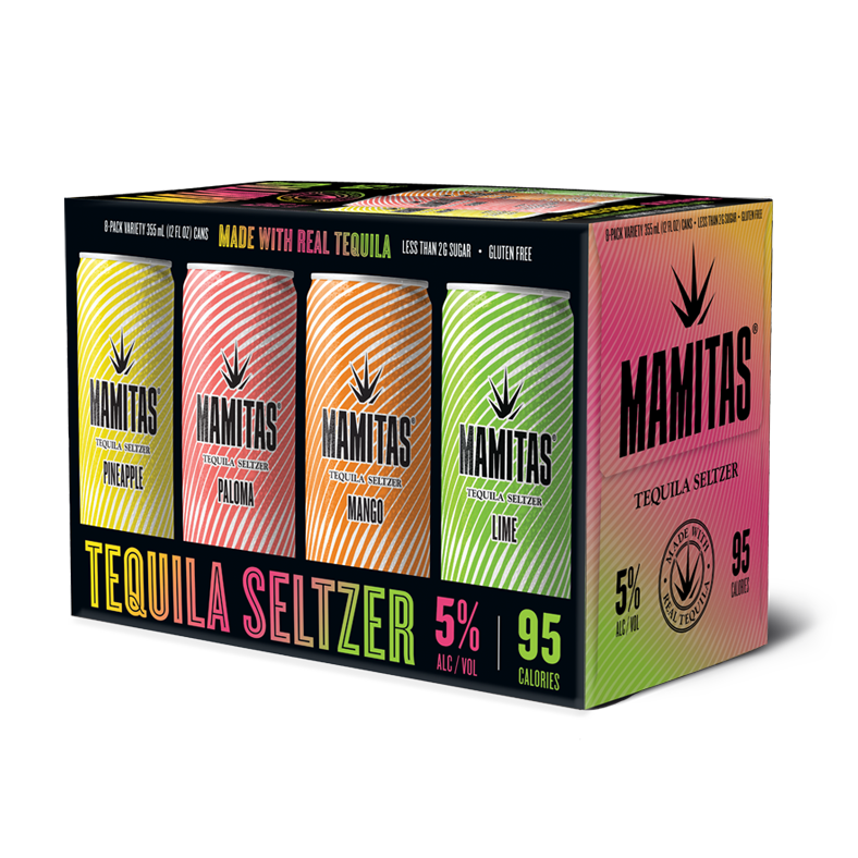 Mamitas Tequila Seltzer 8pk Variety 8X 355ml Cans Liquor Ready-to-Drink Fruit Cocktail Ready-to-Drink Drinkun.com