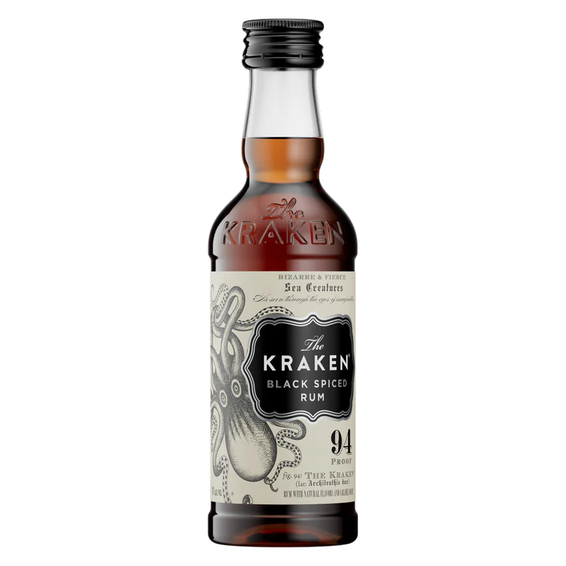 The Kraken Black Spiced Rum 94 Proof 50ml Bottle Liquor Rum Spiced Rum Drinkun.com